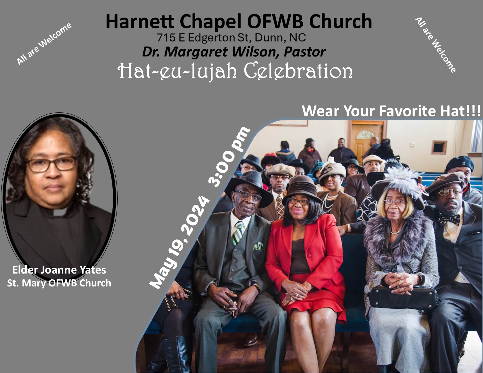 Harnett Chapel Hat Eu Lujah Celebration
