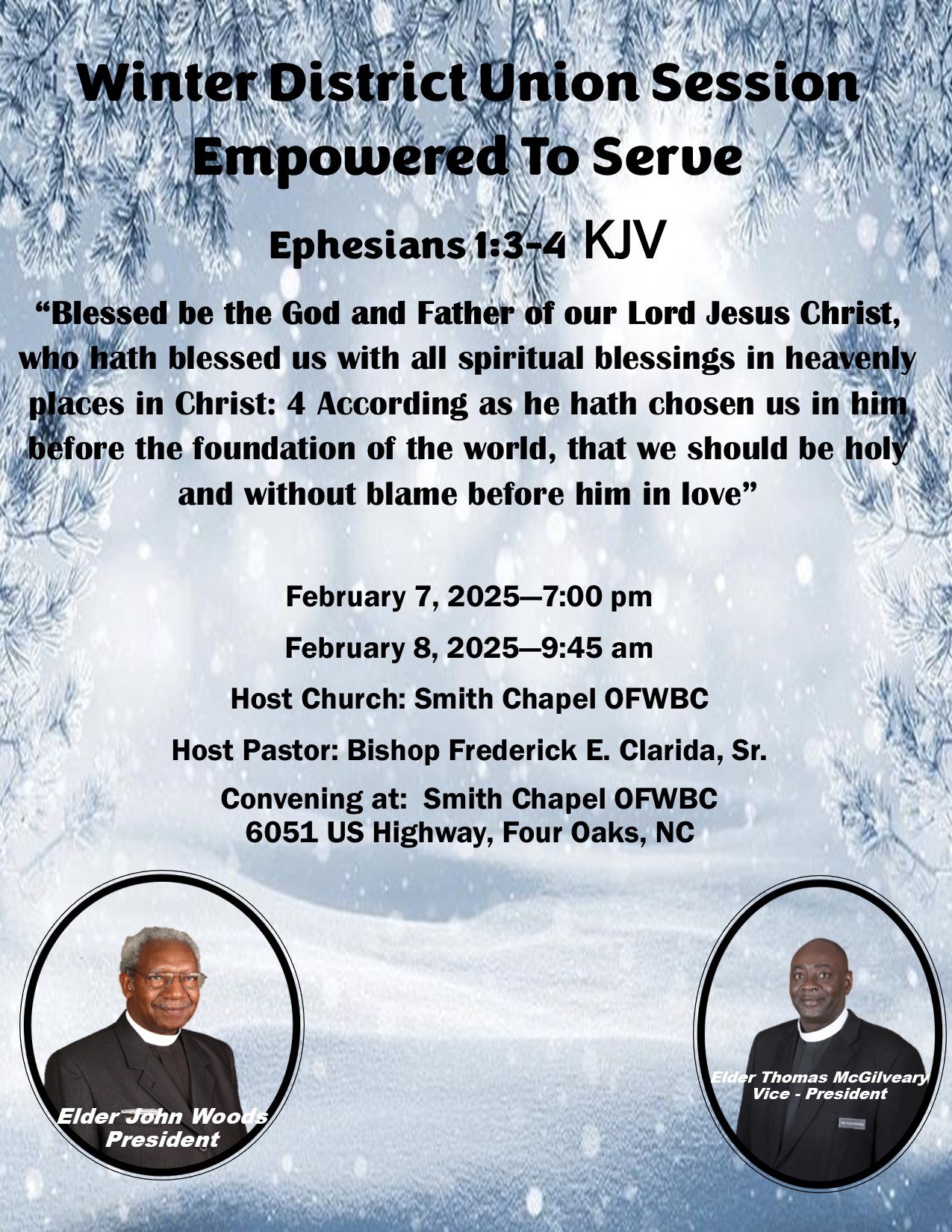 Winter District Union Session @ Smith Chapel OFWBC